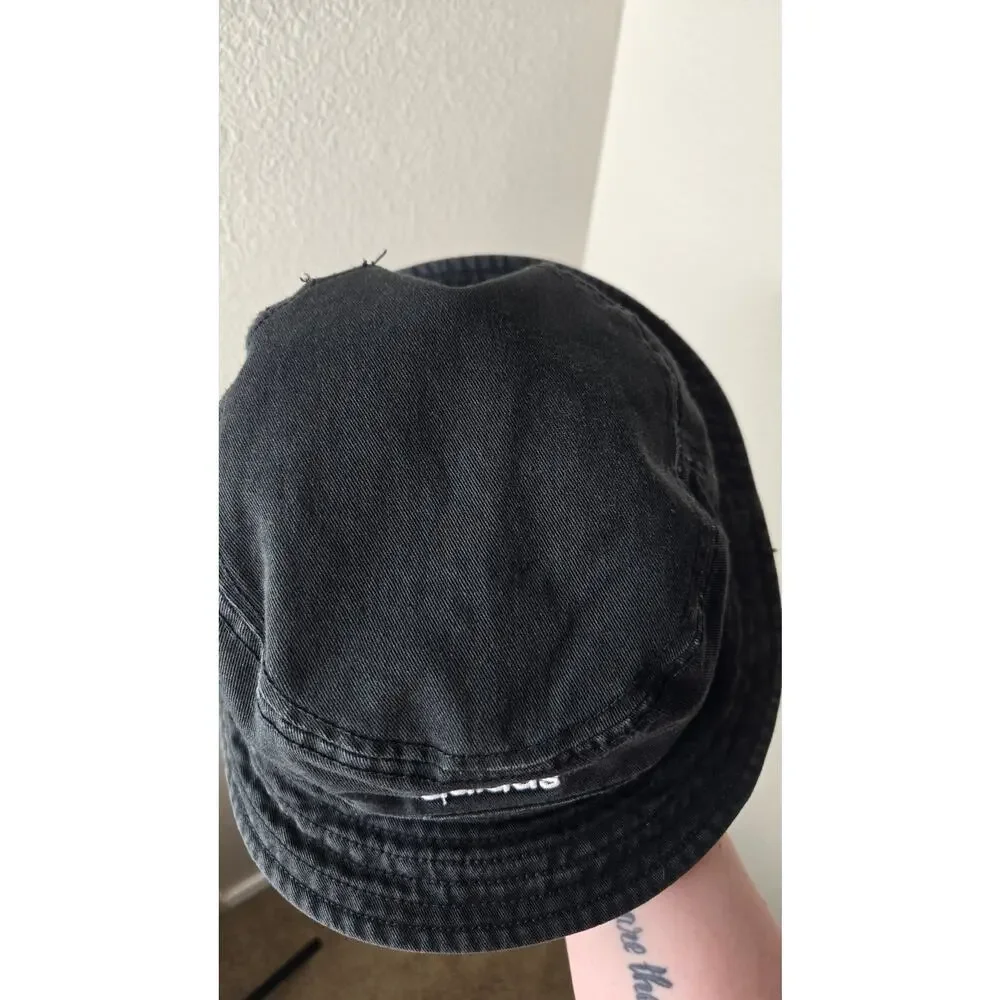 ADIDAS Kids Bucket Hat Washed Black Size OS